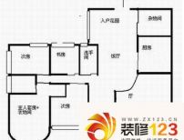 富力天河华庭户型图5室2厅户型图