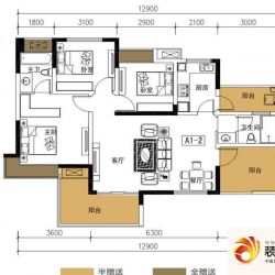 源上湾国际社区a1-2户型户型图.