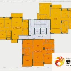 滨江豪园户型图6栋标准楼层平面 ...