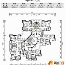 粤港花园三期户型图3栋5-19层01- ...