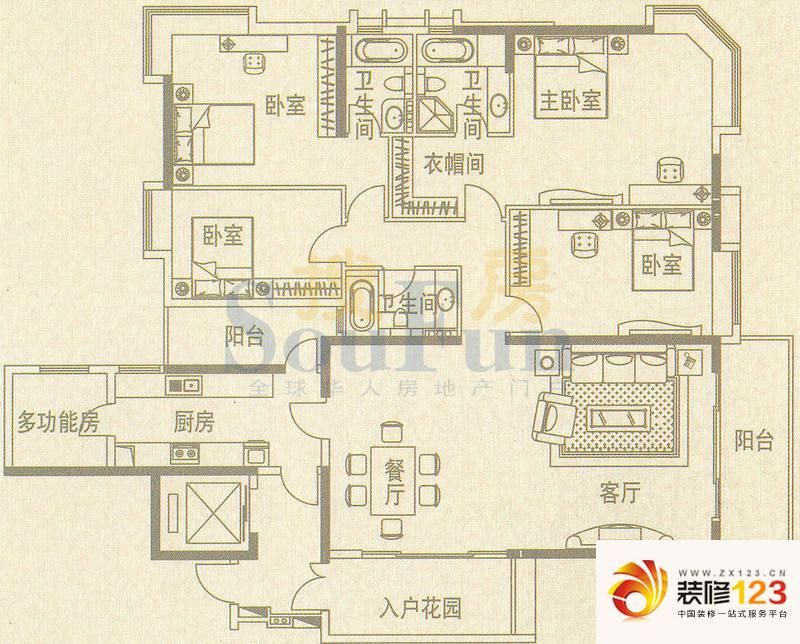 隽峰苑户型图6-18层04,19-32层0.