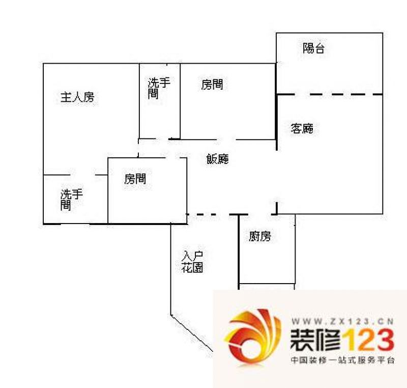 富力天河华庭户型图4室2厅户型图.