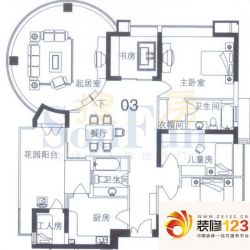 君林天下户型图5室2厅户型图 5室.