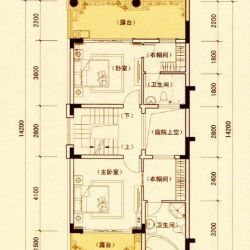 皇庭壹号公馆户型图2期荣墅一层.