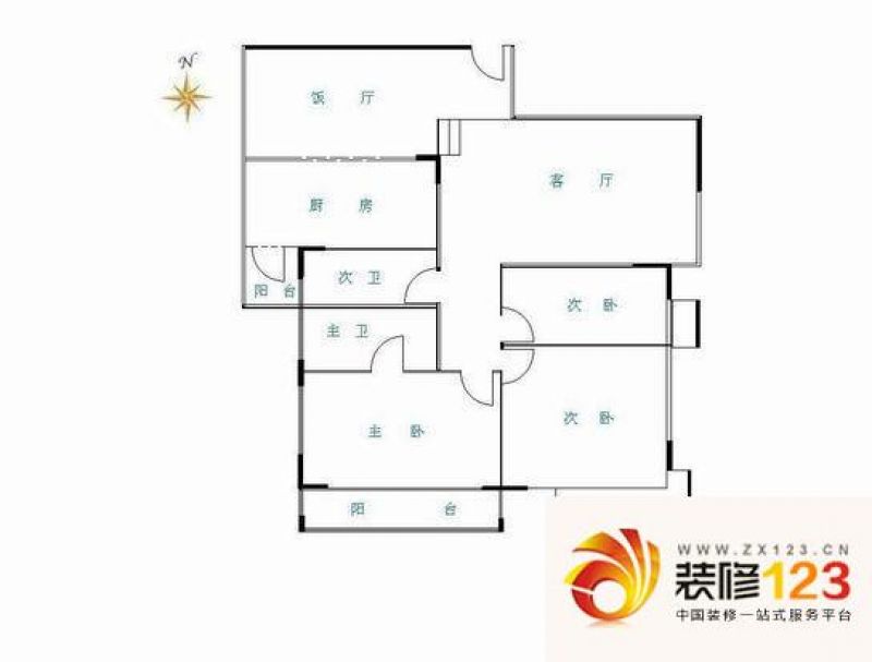 广州耀星华庭耀星华庭户型图3室2厅户型图 3室 .-我