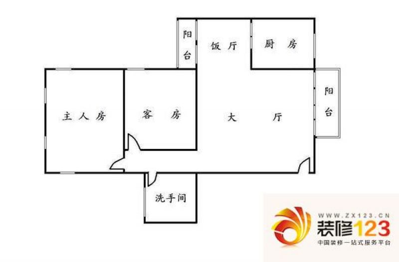 名雅苑户型图2室2厅户型图 2室2.