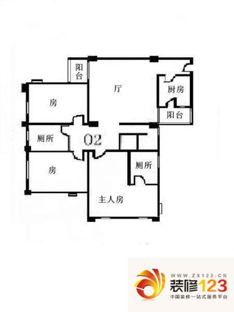 名雅苑户型图3室2厅户型图 3室2.