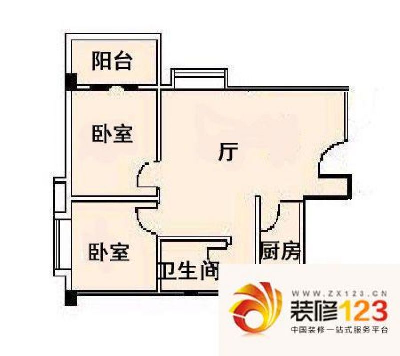 春江花园户型图2室1厅户型图 2室 .