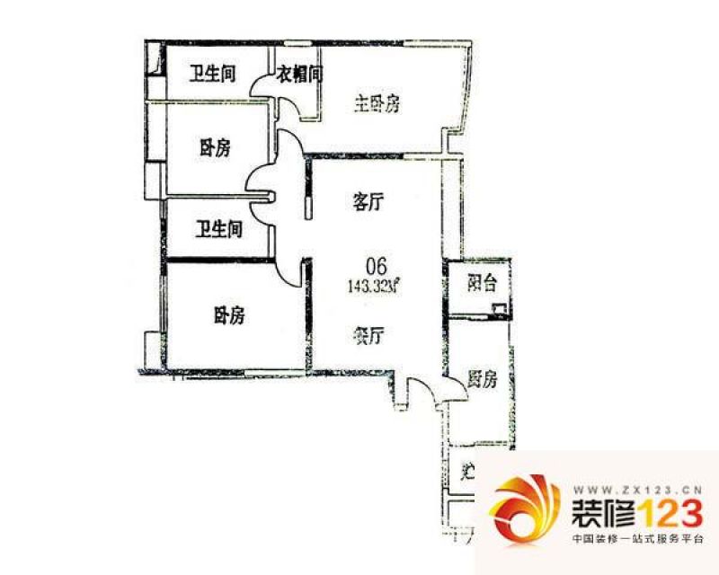 广州天誉花园天誉花园户型图3室2厅户型图 3室.