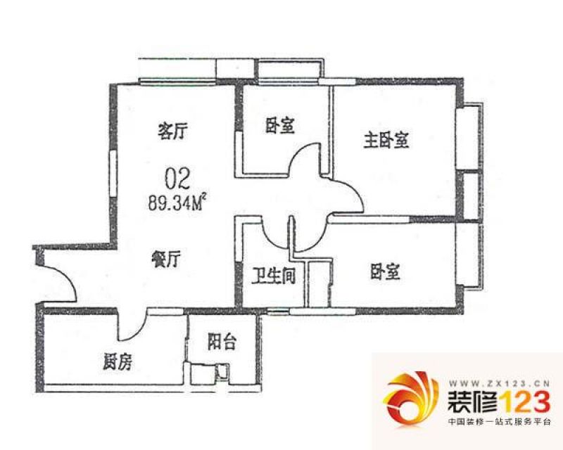 广州天誉花园天誉花园户型图3室2厅户型图 3室.