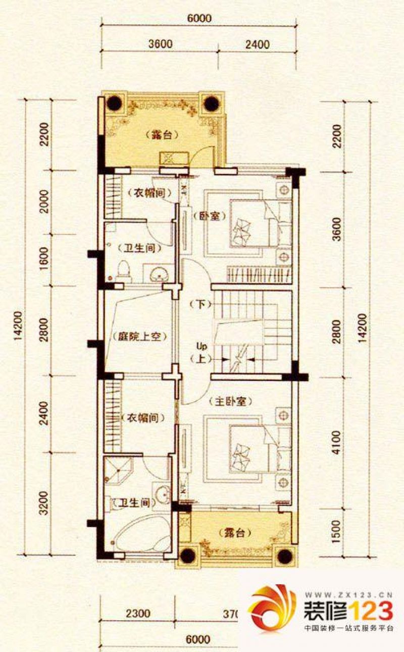 皇庭壹号公馆户型图2期荣墅一层.