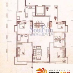 东港城别墅区户型图户型5 4室2厅 ...