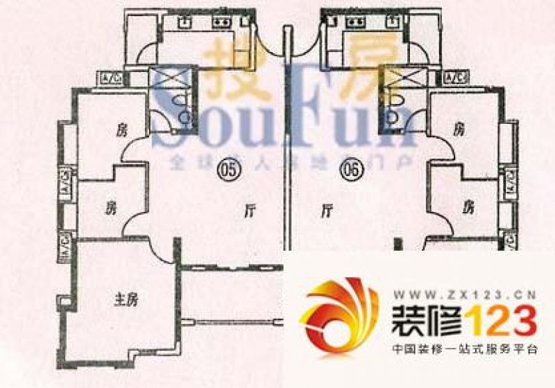 广州半山雍景苑半山雍景苑户型图3室2厅户型图 3.