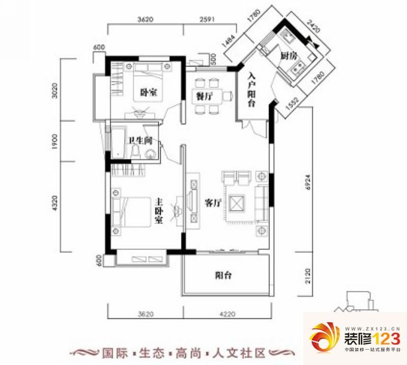 新世纪丽江豪园五期牡丹阁户型图.