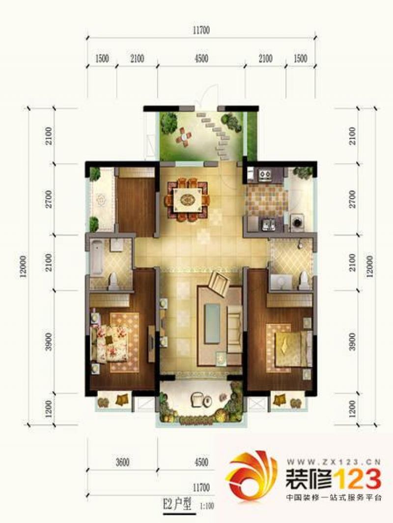 天来国际广场e2户型户型图 .