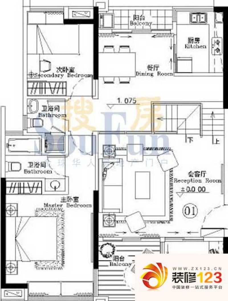 广州力迅上筑力迅上筑户型图1室1厅户型图 1室.