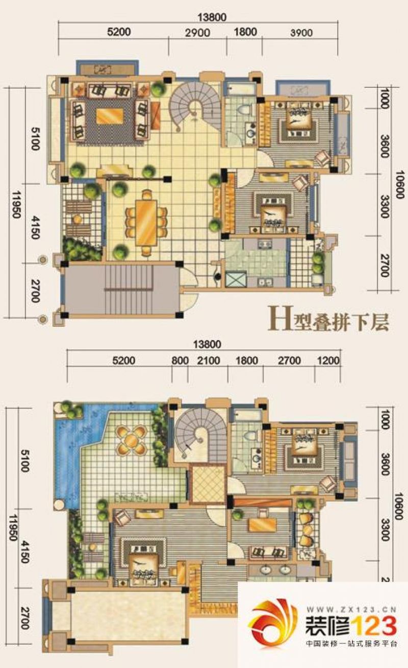 置信国色天乡鹭湖宫户型图叠拼h .