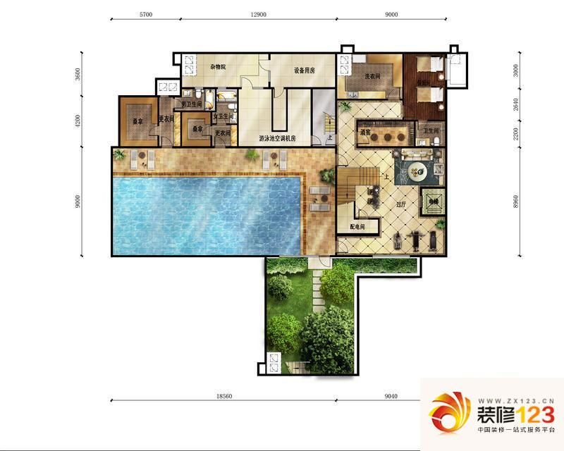 北京富力湾半岛别墅富力湾半岛g2户型户型图.