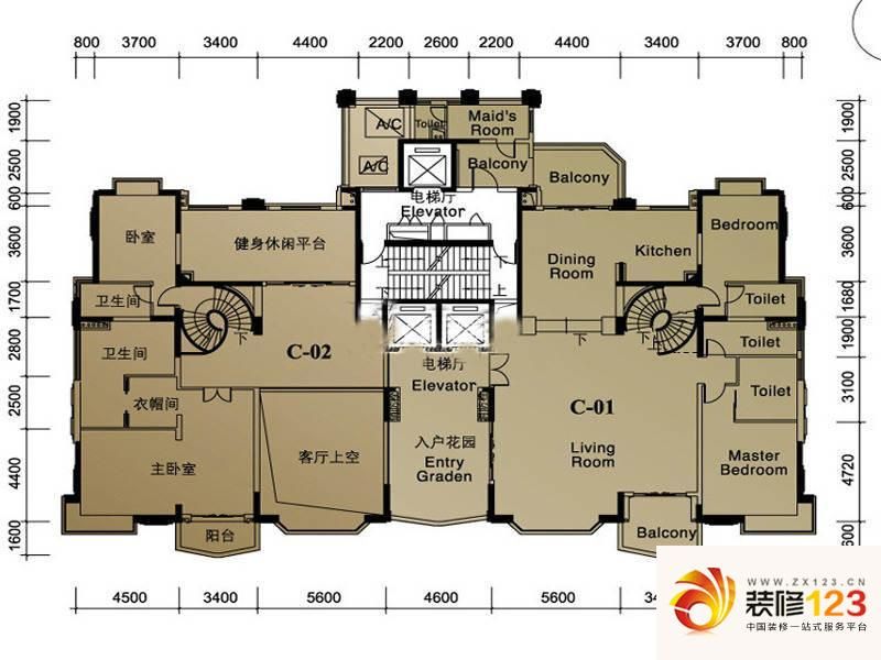 广州汇景新城世家汇景新城龙e1a1栋02户型户型图.