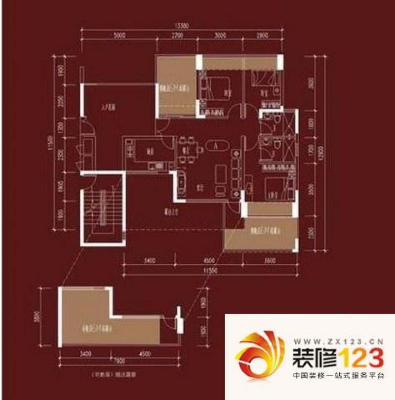 深圳桑泰丹华二期桑泰丹华二期户型图三室二厅一卫 .