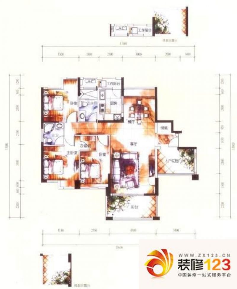 深圳鼎太风华鼎太风华 4室 户型图图片大全-我的小区-深圳装信通网