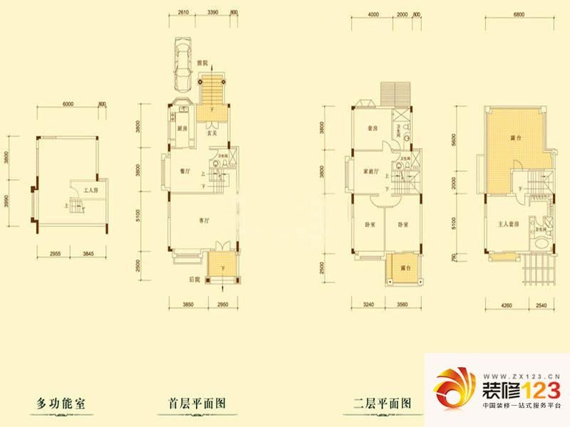 帝景山庄叠翠雍台b户型户型图 .