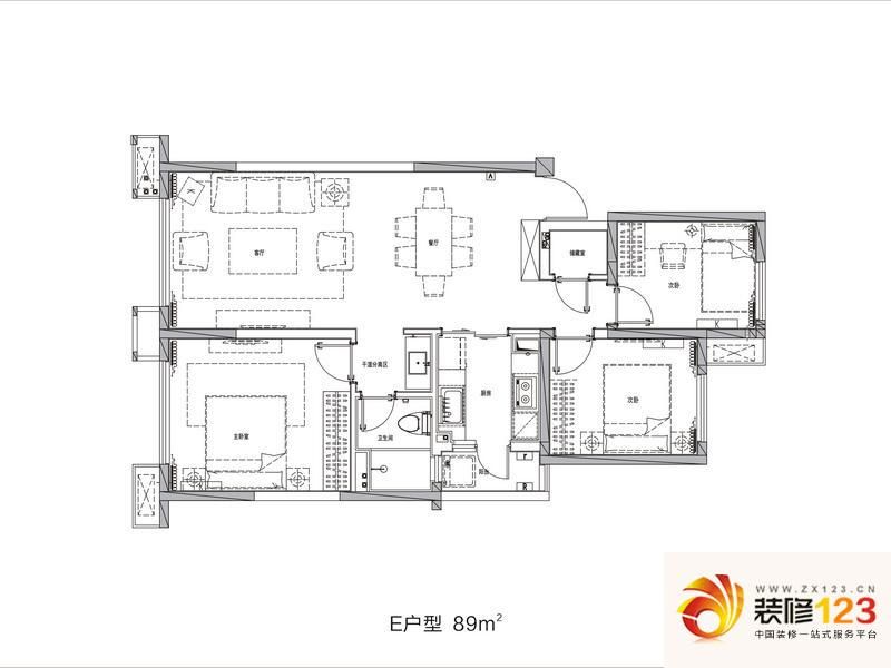 万科金域华府户型图e户型图 3.