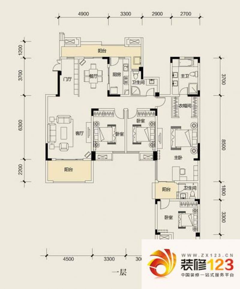 重庆保利江上明珠锦园保利江上明珠三期洋房e户型户型.