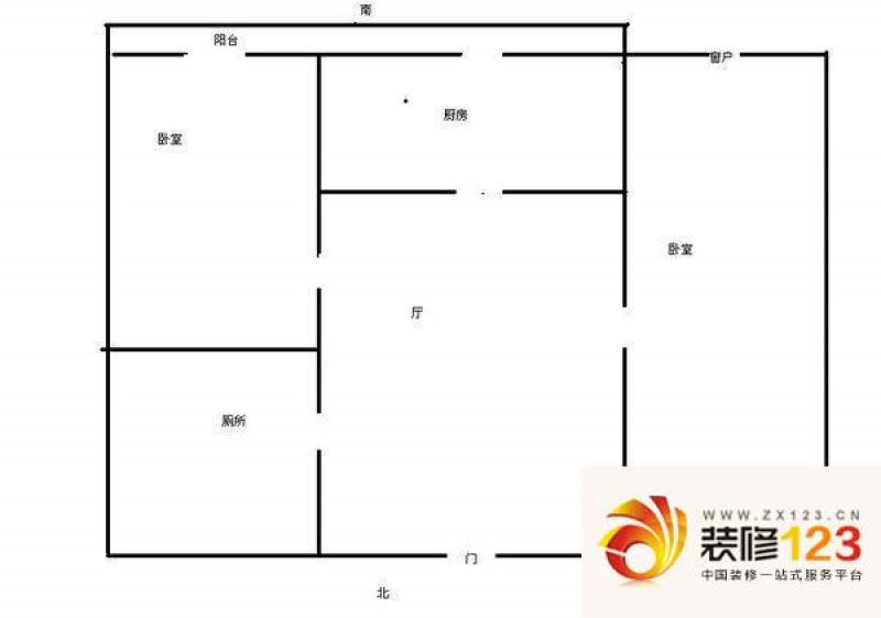 城南家园户型图户型图 2室1厅1卫 .