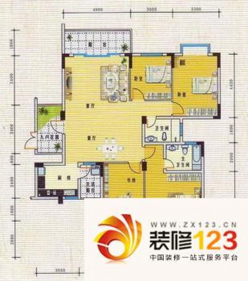 沈阳玫瑰园别墅玫瑰园别墅户型图5室3厅3卫 图片大全 我的小区 沈阳