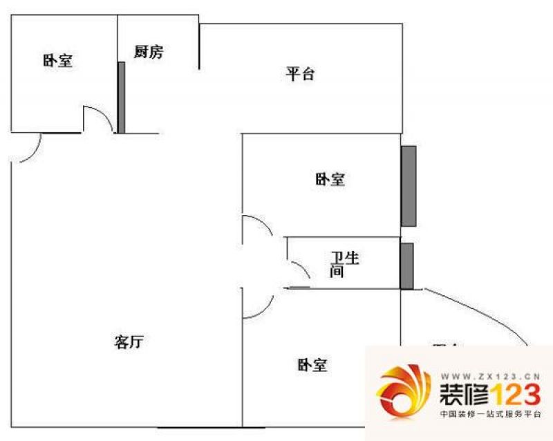 广州华景新城胜景楼华景新城胜景楼户型图2室2厅户型.