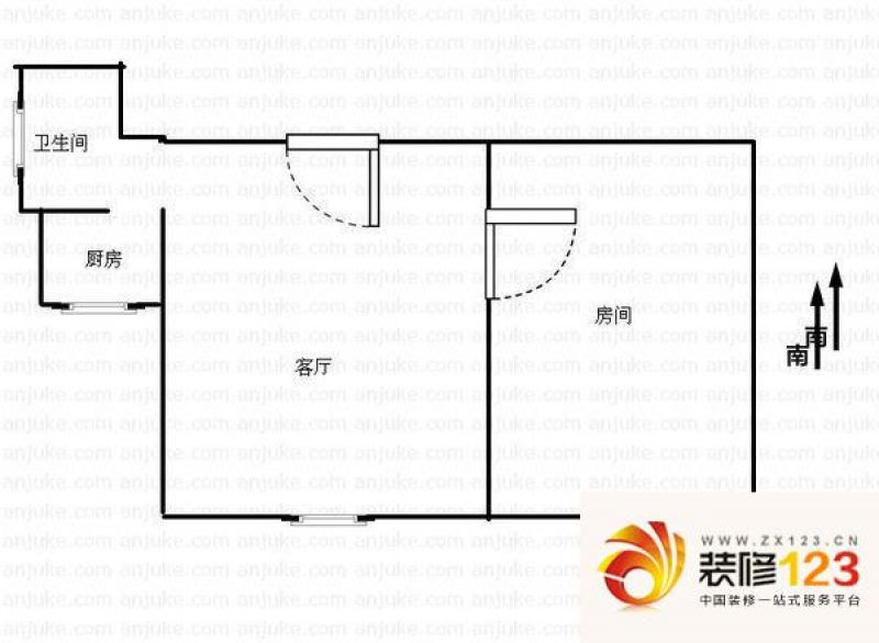 东立国际 1室 户型图