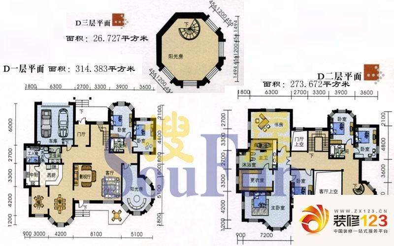 沈阳玫瑰园别墅玫瑰园别墅户型图5室3厅3卫 图片大全 我的小区 沈阳