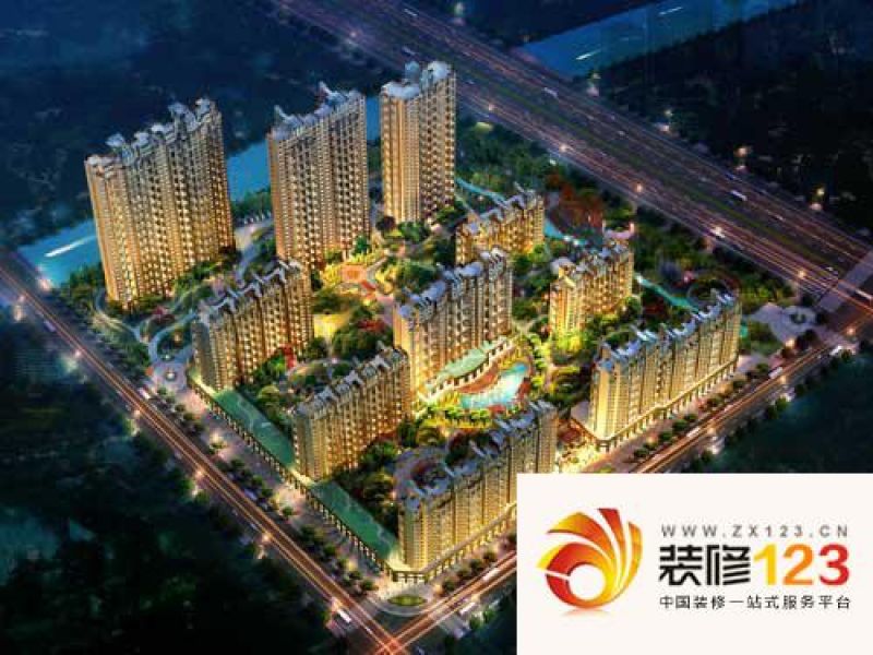 赞成美树外景图夜景鸟瞰图 .