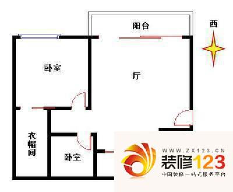 新城雅居户型图2室1厅户型图 2室 .