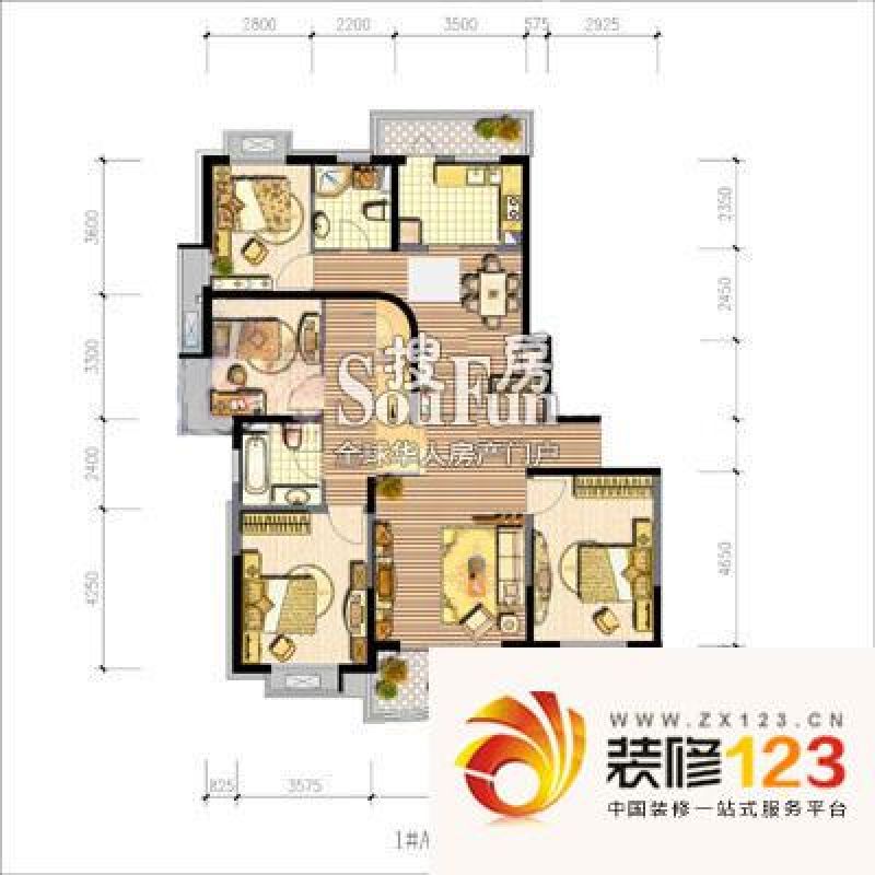 上海静安阳光华庭静安阳光华庭户型图4室2厅2卫.