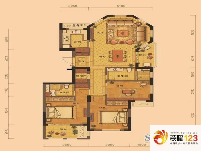 杭州保亿丽景山松果保亿丽景山松果户型图d户型89方.