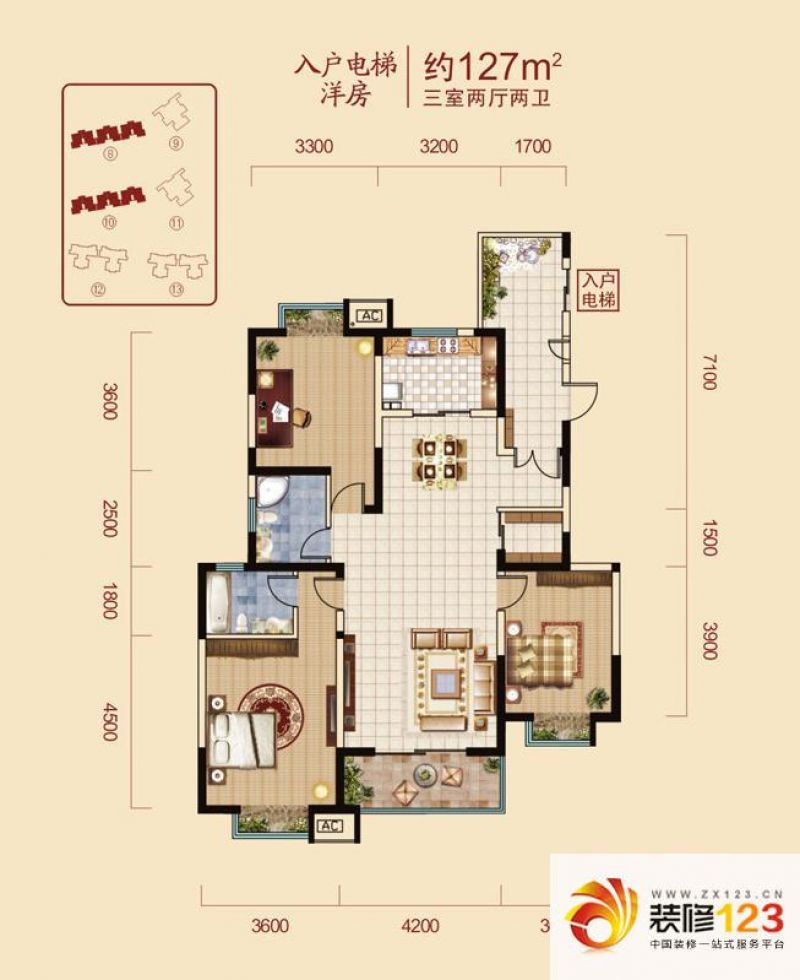 金泰丝路花城户型图四期8#-10#洋 .