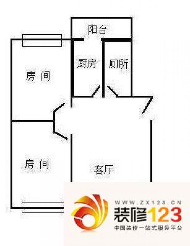 新城雅居户型图2室1厅户型图 2室 .