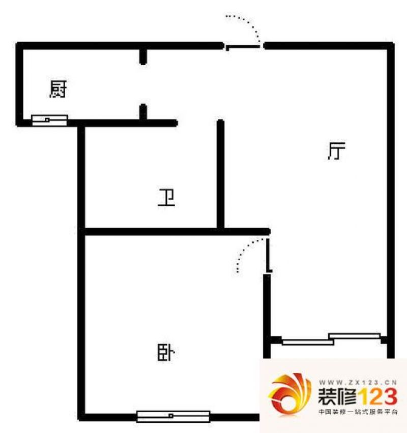 闲林山水丹枫苑户型图1室 户型图 .