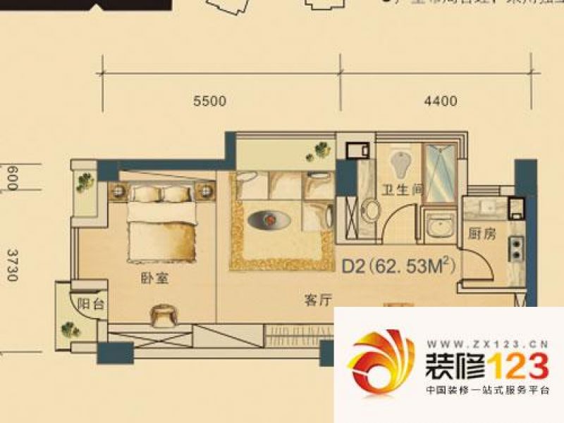 东海水景城户型图蓝钻1号d2户型 .