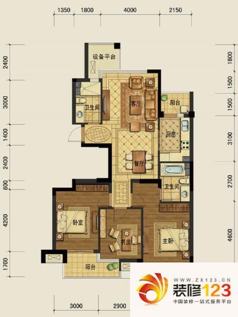 广厦天都城爵士花园a2户型户型图.