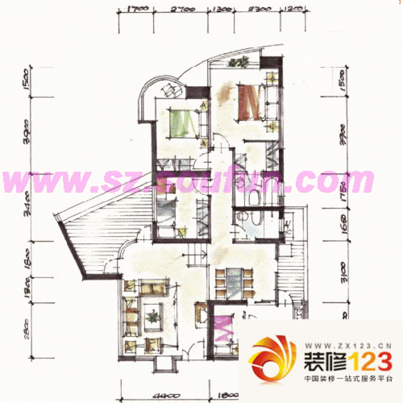 深圳御景东方御景东方户型图12-15栋标准户型 .图片