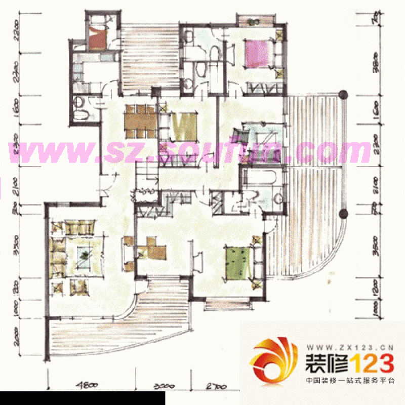 御景东方户型图8-11栋标准户型 3 .