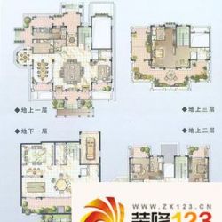 上海碧云别墅碧云别墅户型图 户型图 6室4厅3 .