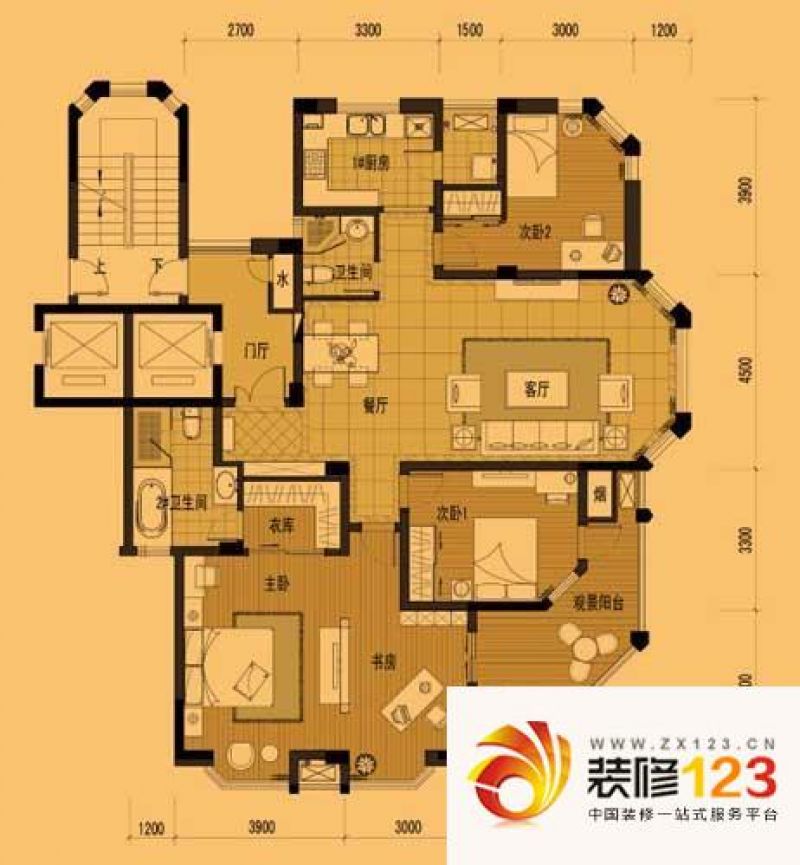 仁和金鼎公寓户型图3室 户型图 3 .