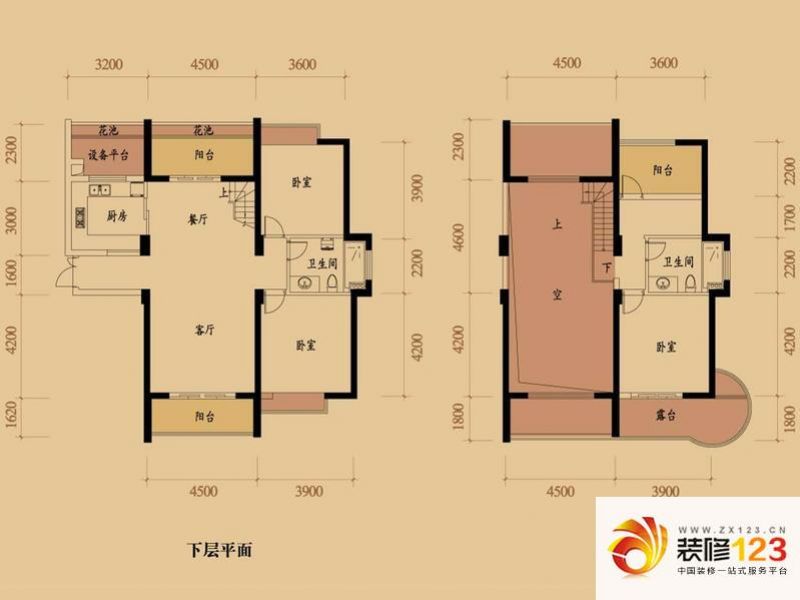 绿都湖滨花园c2户型户型图.