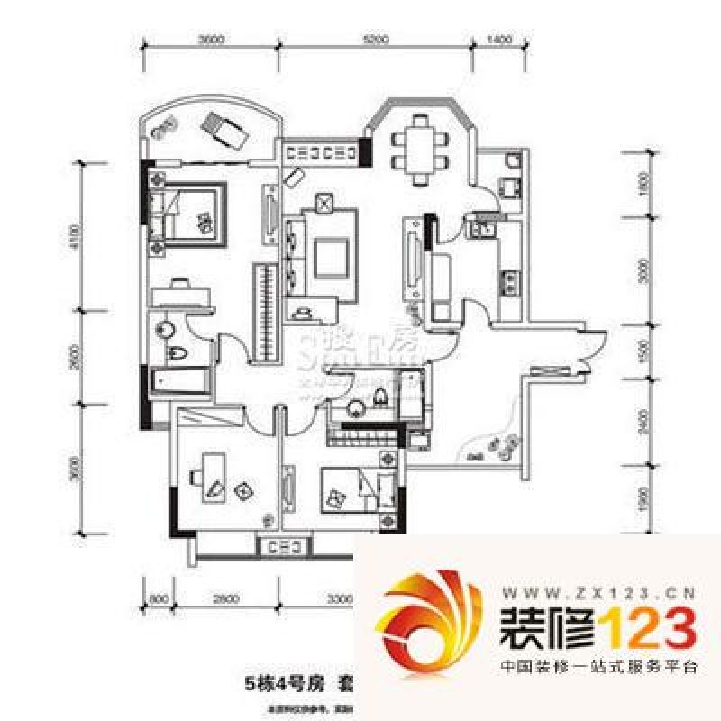 重庆红鼎国际名苑红鼎国际名苑户型图c户型 1室1厅 .