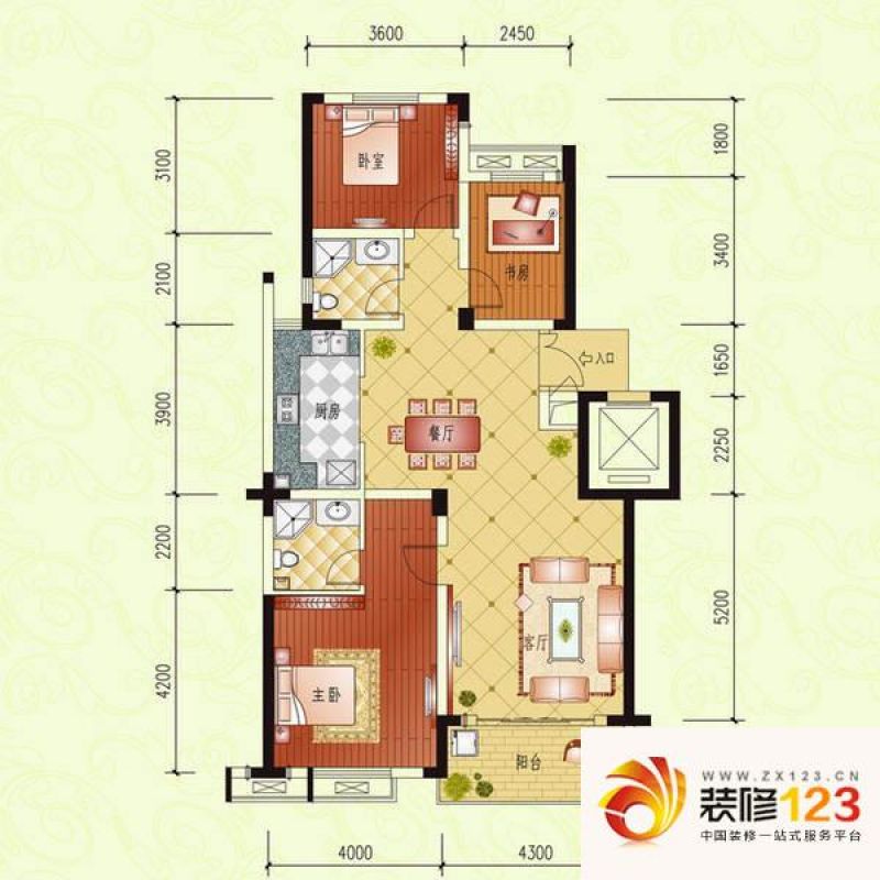 杭州江东阳光名城棕榈阳光b2/b3户型户型图 .图片