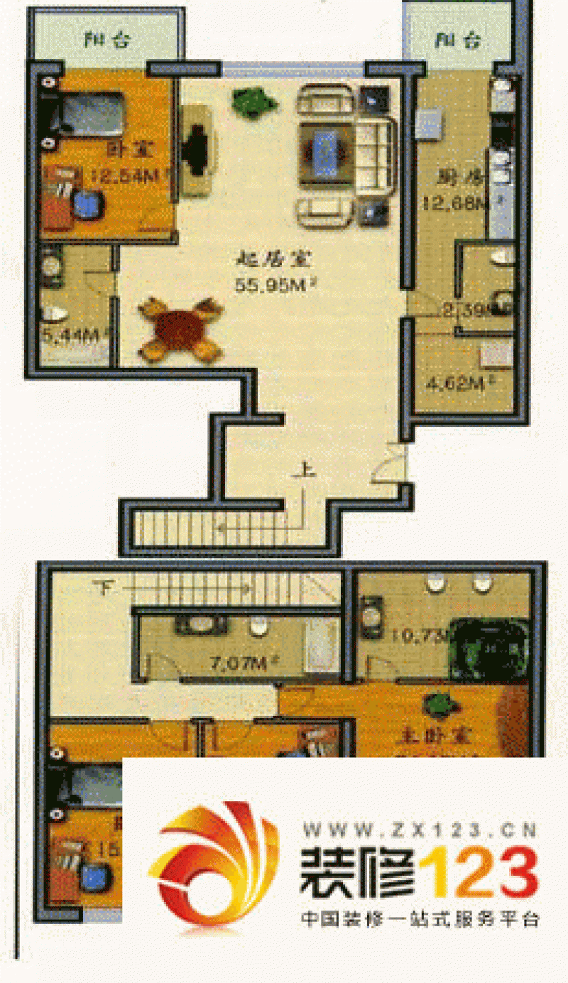 立恒名苑户型图g户型 4室3厅4卫 .